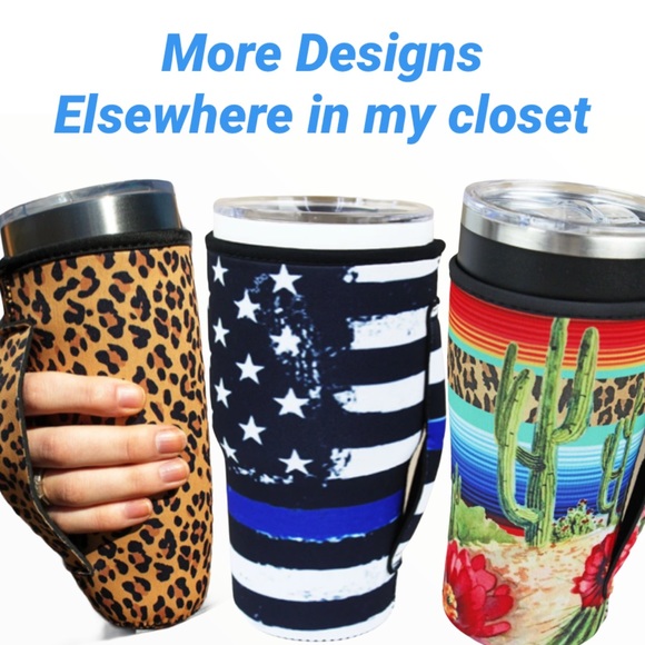 Baseball Softball Pattern Neoprene Tumbler Sleeve - Picture 4 of 4